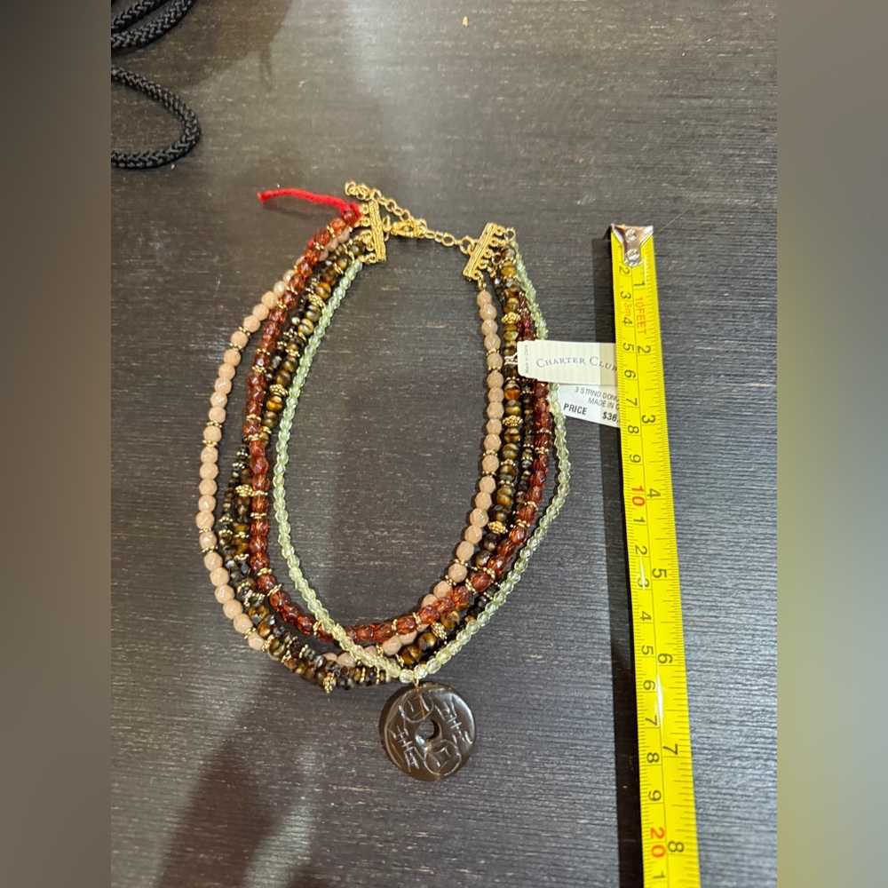 Chaps Multicolor Beaded Necklace. New! - Picture 2 of 4